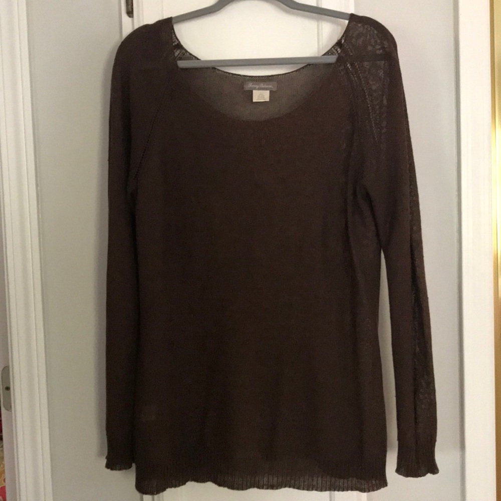 Brown sheer Tommy Bahama sweater